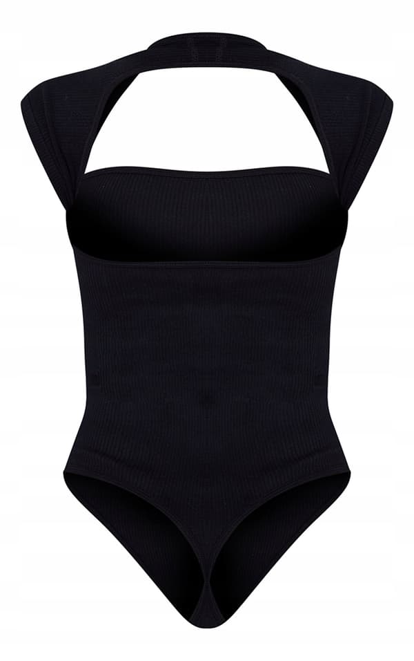 PRETTYLITTLETHING RIBBET BODYSUIT SORT M 0A1A1_C*