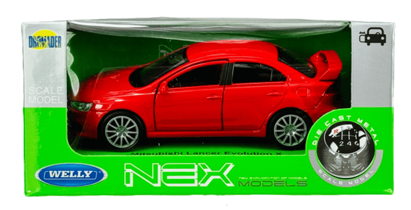 Welly Mitsubishi Lancer Evolution X röd 1:34 43655