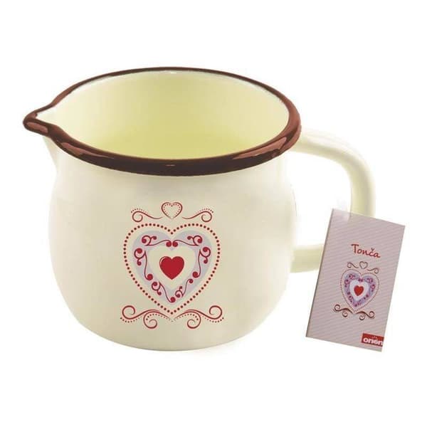 Krus emailleret beige TONCA 1,2 l