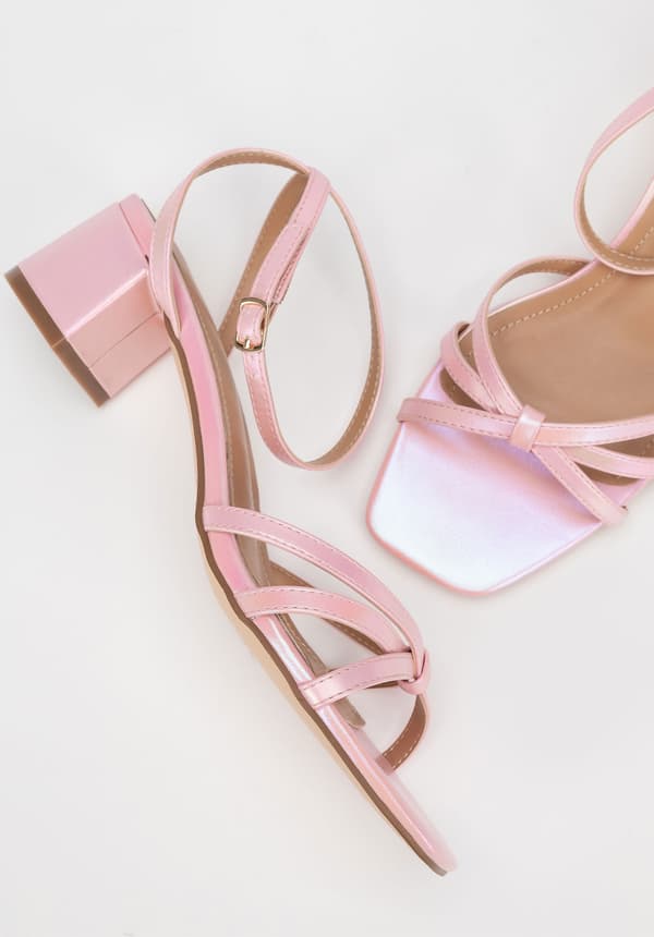 Wittchen Dames Pink PU Læder Højhælede Sandaler