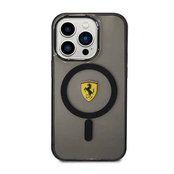 Ferrari Gennemsigtig MagSafe - iPhone 14 Pro Etui (Sort)