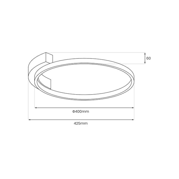 Loftlampe Luna LED Sort Milagro ML1843