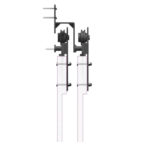 vidaXL Skjutdörrsinstallationssystem 183 cm stål svart