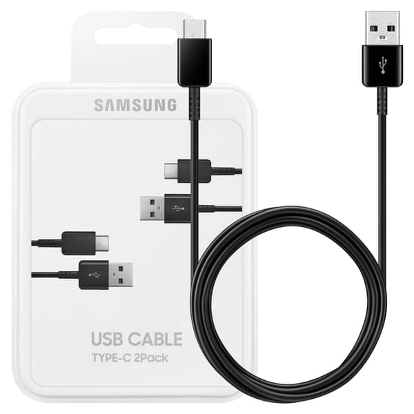 Samsung EP-DG930MB USB-C -kaapeli 2 kpl, musta