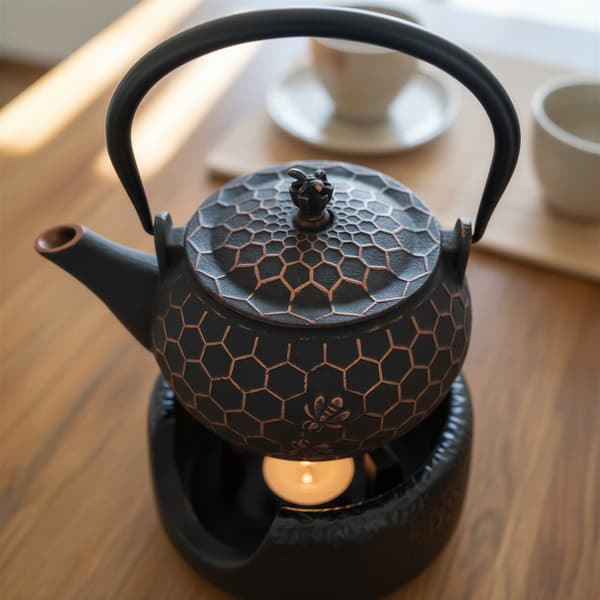 Støbejernskedel Bee 1,8L til te + tevarmer + gaffel