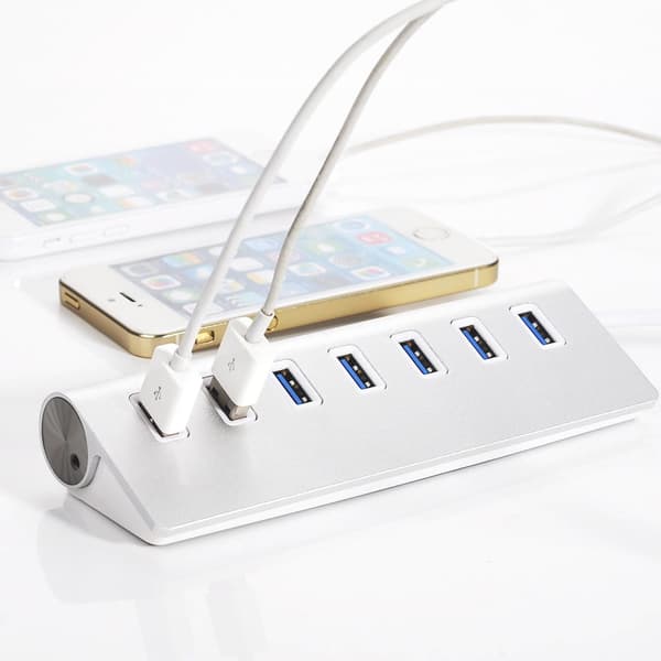 7-port USB 3.0 aluminium 1x7 hub