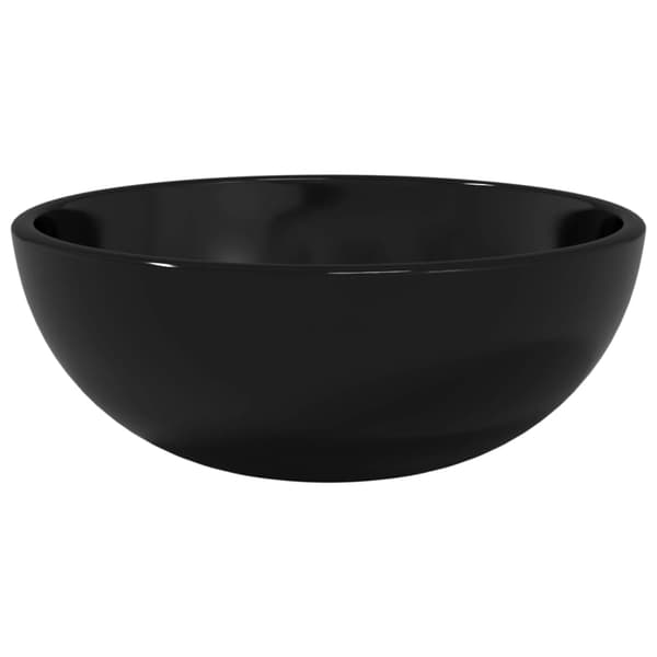 vidaXL håndvask i hærdet glas 30x12 cm sort