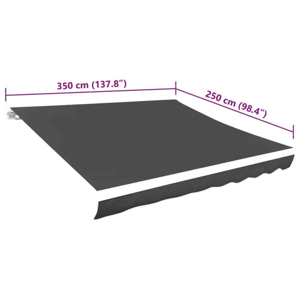 vidaXL Markistyg, Antracit, 350 x 250 cm