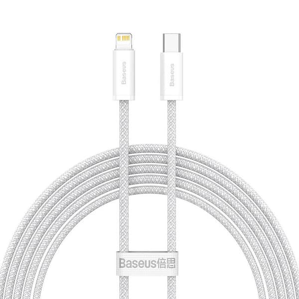 Baseus Dynamic Series USB-C - Lightning -kaapeli, 20W, 2m (valkoinen)