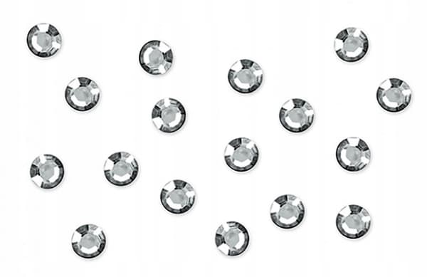 Strassapplikation - silvercirkel, 3 mm, 50 st.