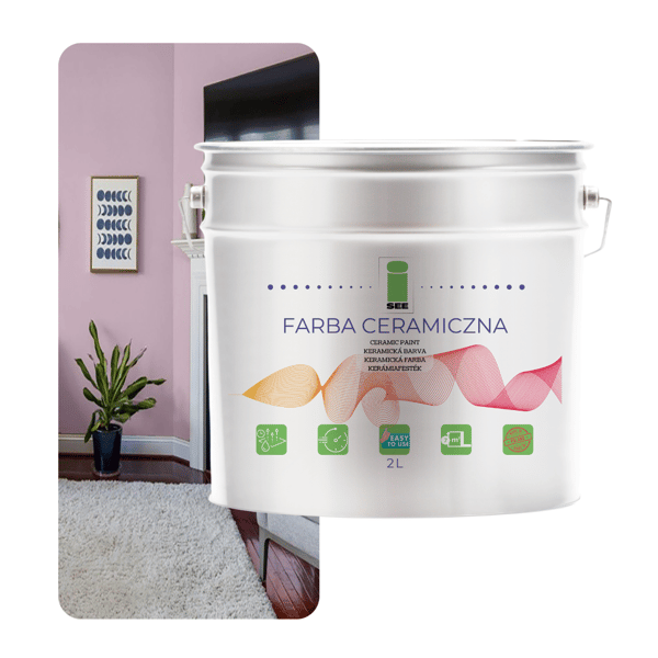 KERAMISK VÄGGFÄRG, TVÄTTBAR, ROSA PULVER, 2L, FLÄCKFRI