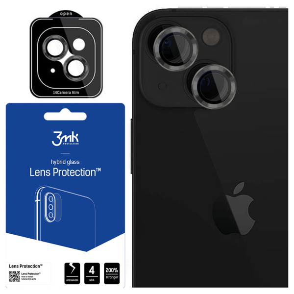 Apple iPhone 15 - 3mk Linsebeskyttelse Pro Grafit