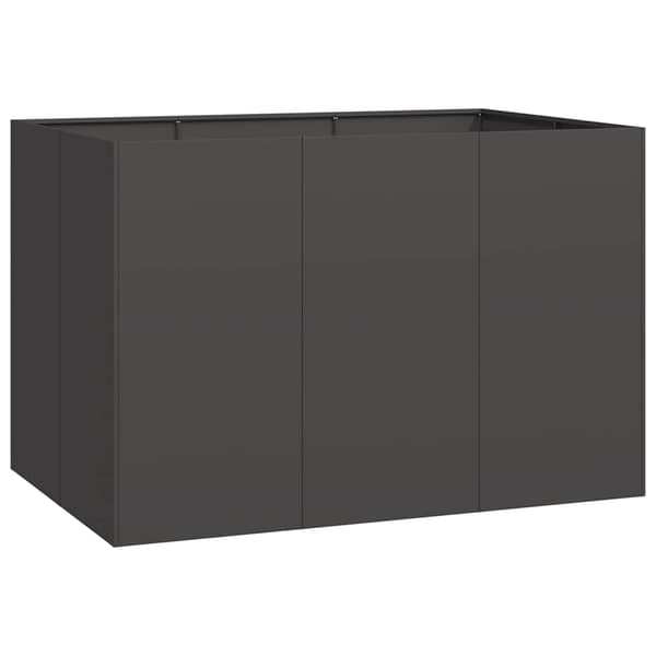 vidaXL urtepotte sort 120x80x80 cm stål