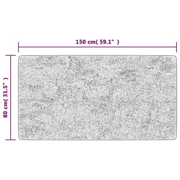 vidaXL vaskbart tæppe 80x150 cm lys beige skridsikkert