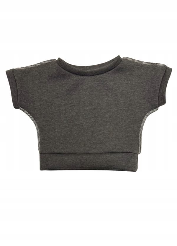 Barn PONCHO 140 VÄST cape VÄRMARE bomullsfleece antracit