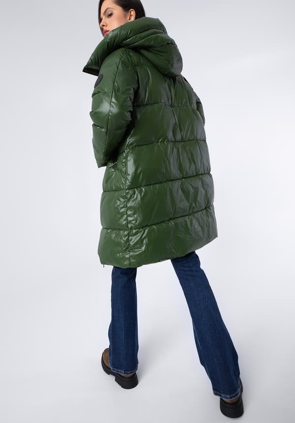 Wittchen Dam Oversize Quiltad Kappa Grön Nylon