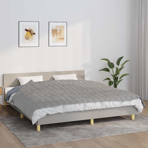 vidaXL vægttæppe, grå, 155x220 cm, 7 kg, stof