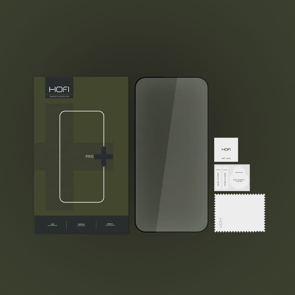 Hærdet glas Hofi Glass Pro+ iPhone 15 Pro Sort