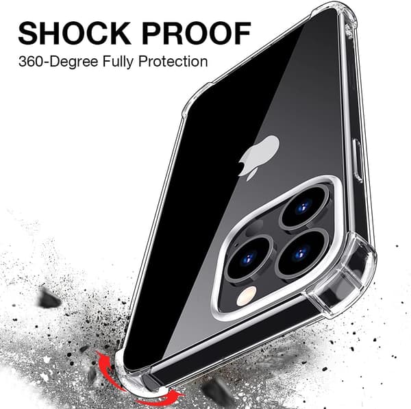 ETUI TIL APPLE IPHONE 13 PRO MAX SILIKONE TRANSPARENT 2X HÆRDET GLAS