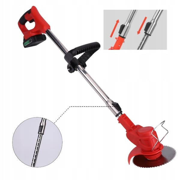 ADM ledningsfri foldbar trimmer + 2 x 21V lithium-batterier