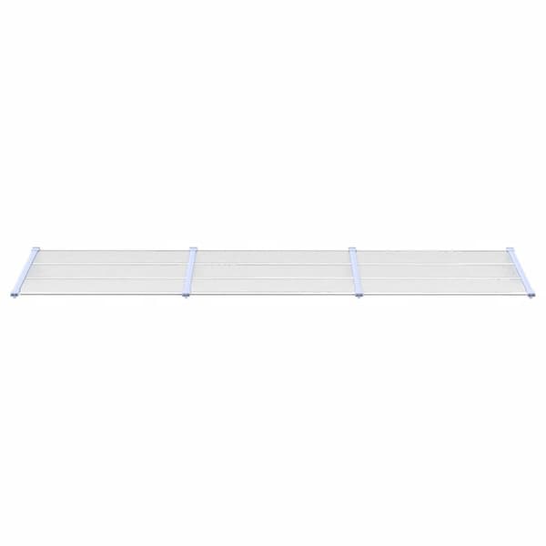 vidaXL dørmarkise, grå transparent, 358,5x90 cm, polycarbonat