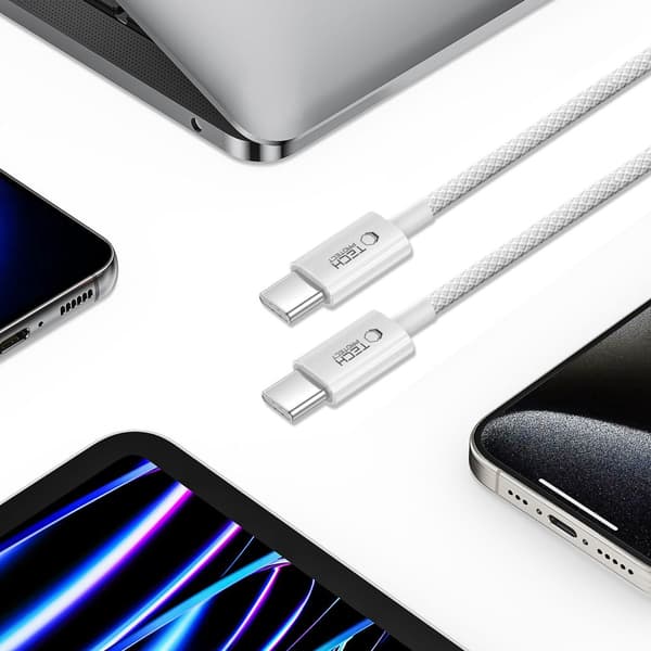 TECH-PROTECT ULTRABOOST LITE TYP-C KABEL PD60W/3A 200CM KALLGRÅ