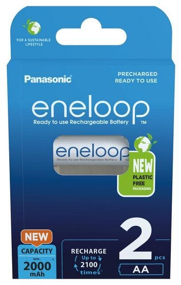 ENELOOP AA 2000mAh batterier 2 stk.
