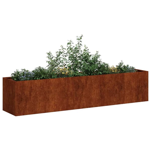 vidaXL rusten urtepotte 200x40x40 cm rustfrit stål