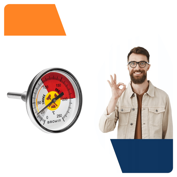 BBQ-savustimen lämpömittari 0–250 °C