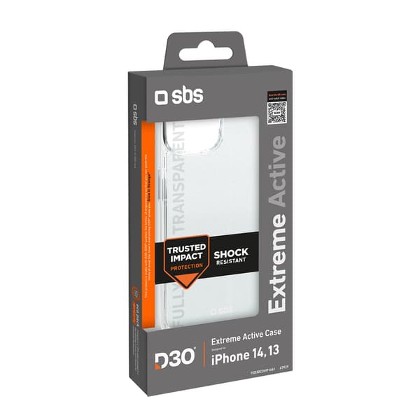 SBS D3O-cover til iPhone 14/13 - Gennemsigtig