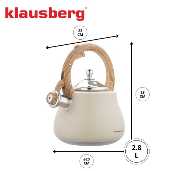 STÅLKEDEL MED FLØJTE 2,8L KLAUSBERG KB-7919