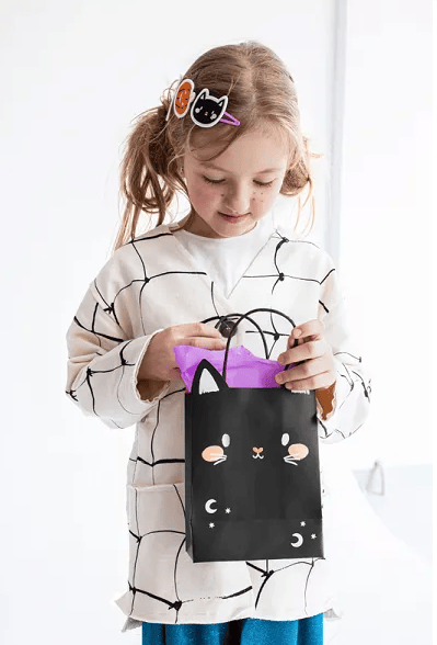 Svart katt Halloween presentpåse 1 st.