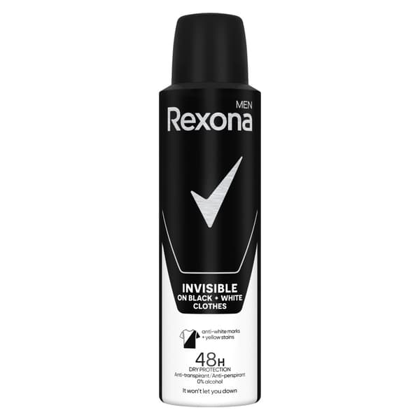 Rexona Men Spray Invi Sort og Hvid