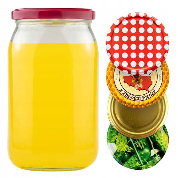 48x Glasburkar 900ml BURKAR för HONUNG, MARINER, GURKA + LOCK FI82