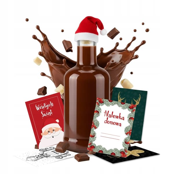 5x Glasflaskor för present TADEK 250ml ETIKETT JULEMOTTA Likör
