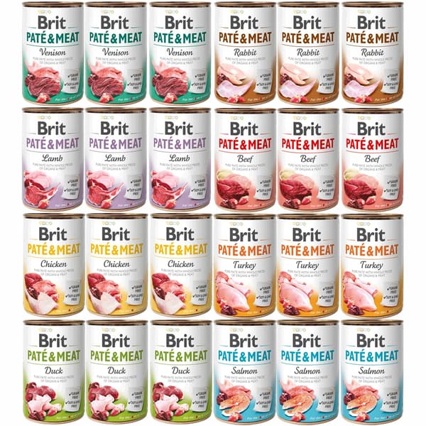 Brit Paté & Meat MIX vådfoder til hunde 24x400g