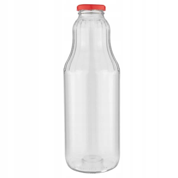FRUIT-flaska 1L glasflaskor för juice, sirap, juice 1000ml + LOCK