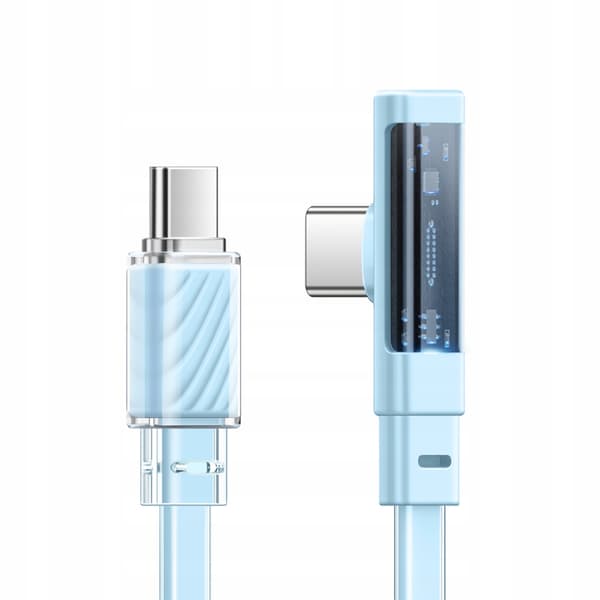MCDODO USB-C-KABEL VINKLAD SNABBLADDNING USB TYP C 3A 65W BLÅ 1M