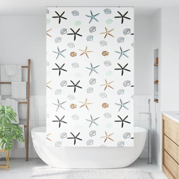 vidaXL Duschrullgardin 130x240 cm Tygbredd 126 cm