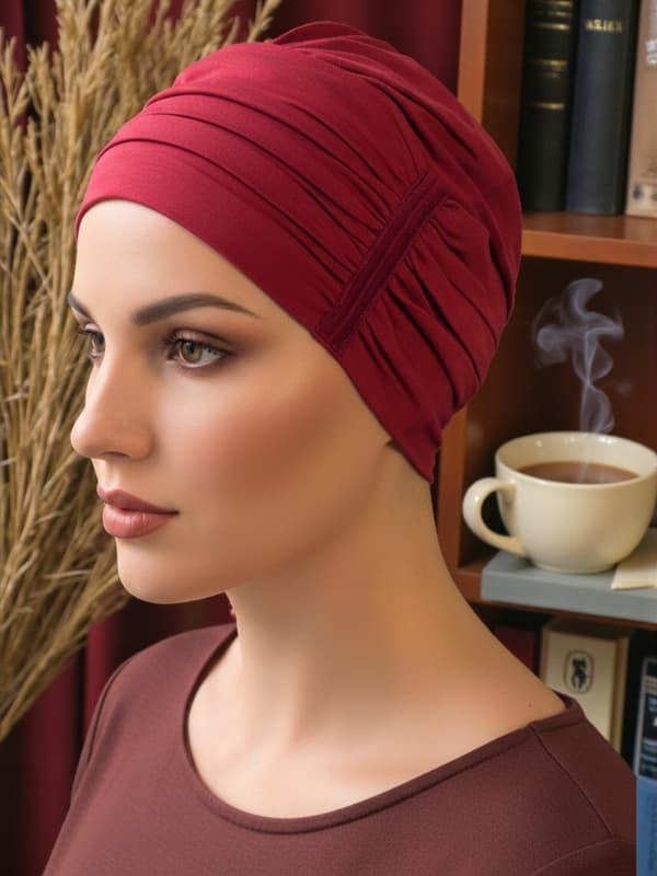 Turban Mona 214 også efter kemoterapi, flæsehue uden mønster