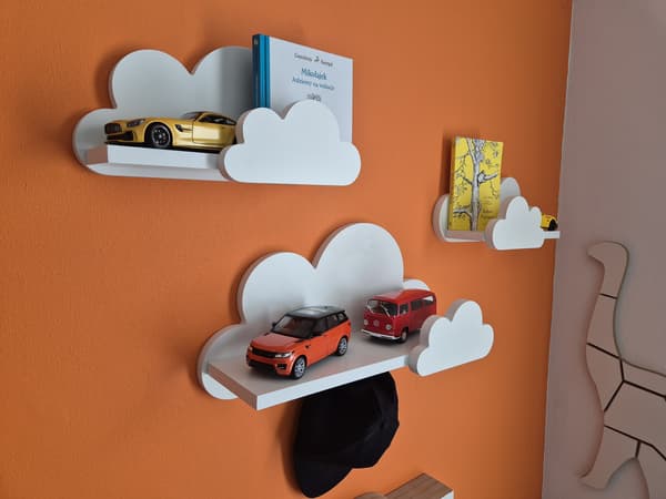 Cloud Shelves Sæt med 3 MOLI med Cloud-ophæng - Prestige