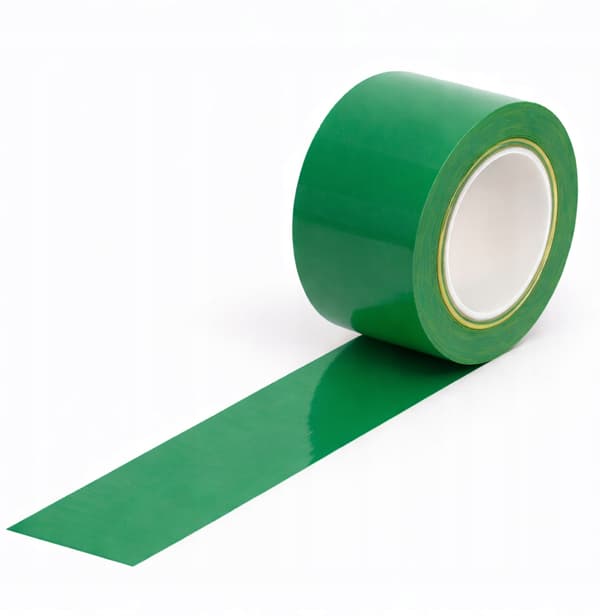 Varningstejp markerande definierande linjer grön 48mm/33m