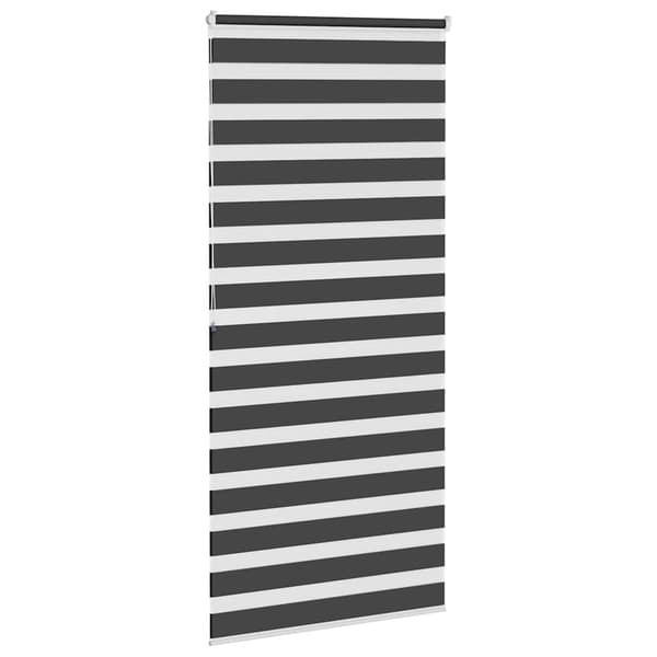 vidaXL zebragardin, sort, stofbredde 95,9 cm, polyester