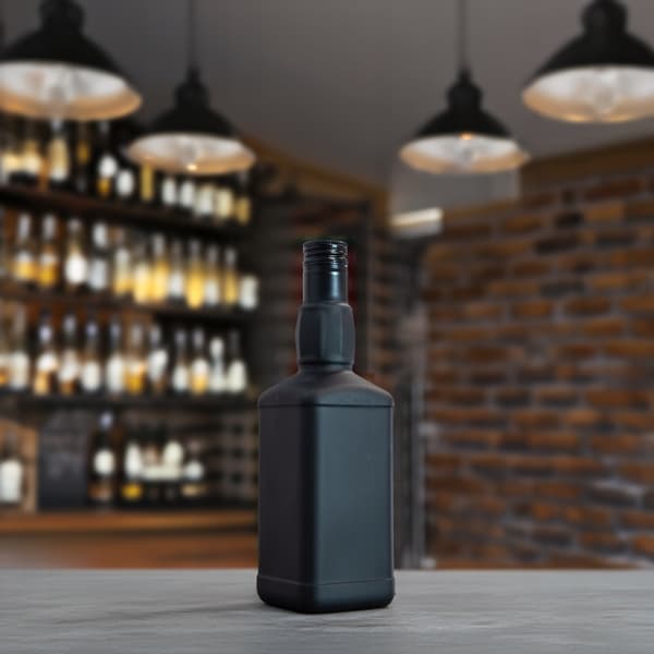 Daniel glasflaske 500ml sort MAT til whisky, likører, alkohol, gave