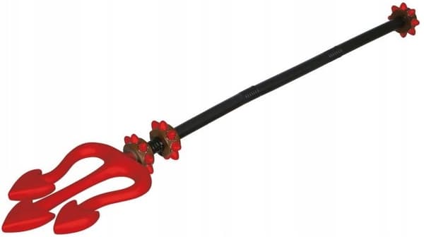 Pitchfork Devil Trident Hondjävul Röd Jungfru Halloween Karneval 100cm