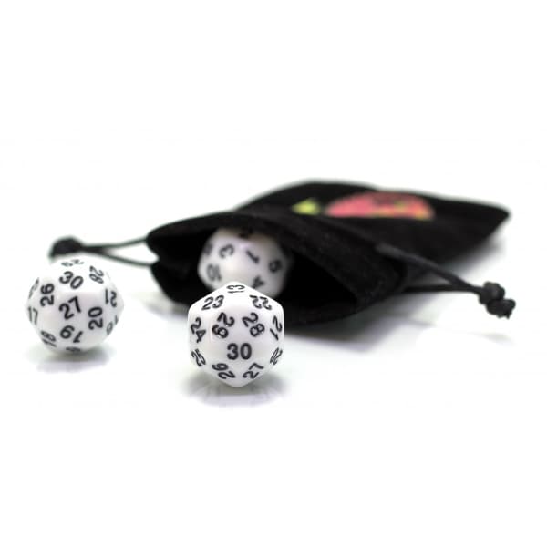 RPG Die Tredivesidet D30 Hvid Terning
