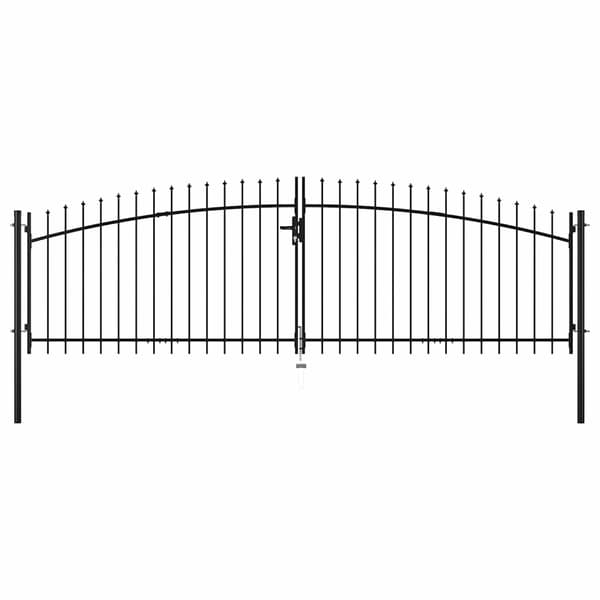 vidaXL Dubbelgrind med spikar, 400 x 175 cm