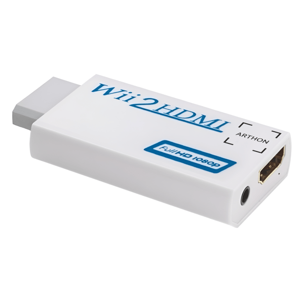 Adapter Wii Nintendo til HDMI med AUX lyd Konverter Multi Out