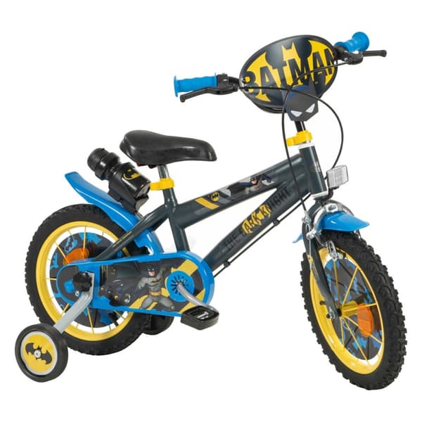 TOIMSA 14" Batman børnecykel, gul, med sidehjul