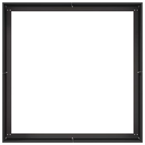 vidaXL urtepotte sort 100x100x40 cm stål